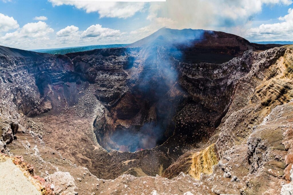 Masaya Volcano crater during a day visit