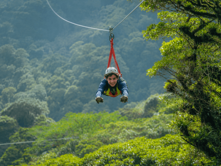 Ziplining through the canyon